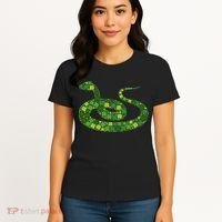 Snake Irish Lucky Green Shamrock Clover St Patricks Day Women's T-Shirt thumb 4