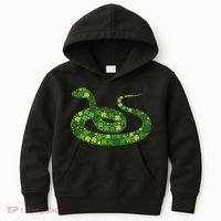Snake Irish Lucky Green Shamrock Clover St Patricks Day Kids Hoodie thumb 0