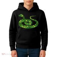 Snake Irish Lucky Green Shamrock Clover St Patricks Day Kids Hoodie thumb 4