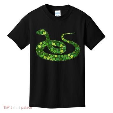 Snake Irish Lucky Green Shamrock Clover St Patricks Day Kids T-Shirt