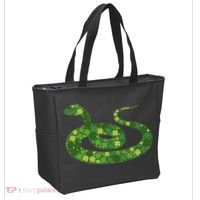 Snake Irish Lucky Green Shamrock Clover St Patricks Day Tote Bag thumb 2
