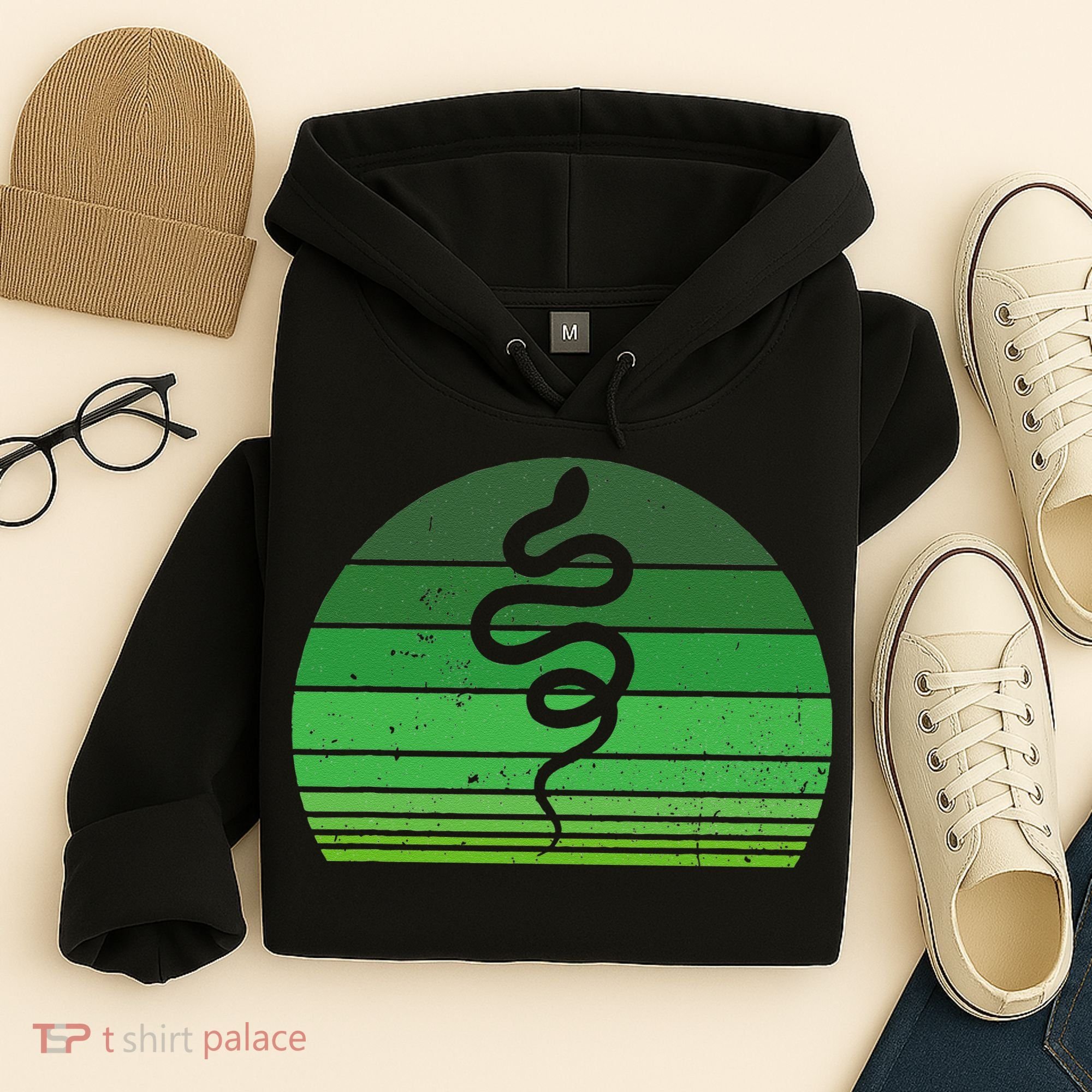Snake Irish Lucky Green Shamrock Clover St Patricks Day Hoodie
