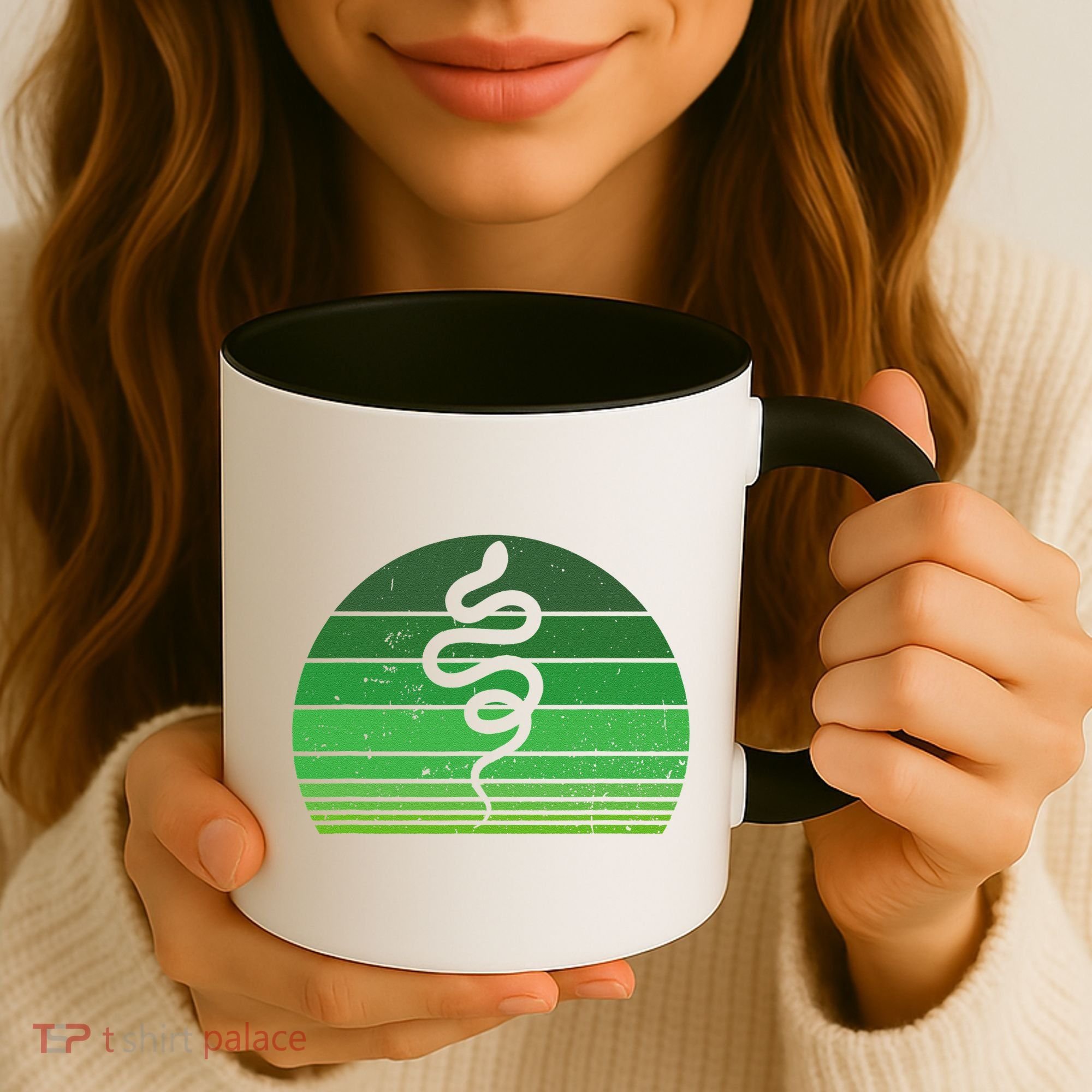 Snake Irish Lucky Green Shamrock Clover St Patricks Day Coffee Mug