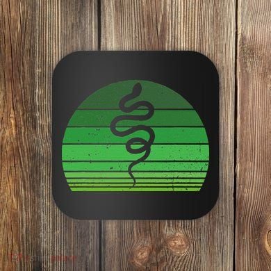 Snake Irish Lucky Green Shamrock Clover St Patricks Day Coaster