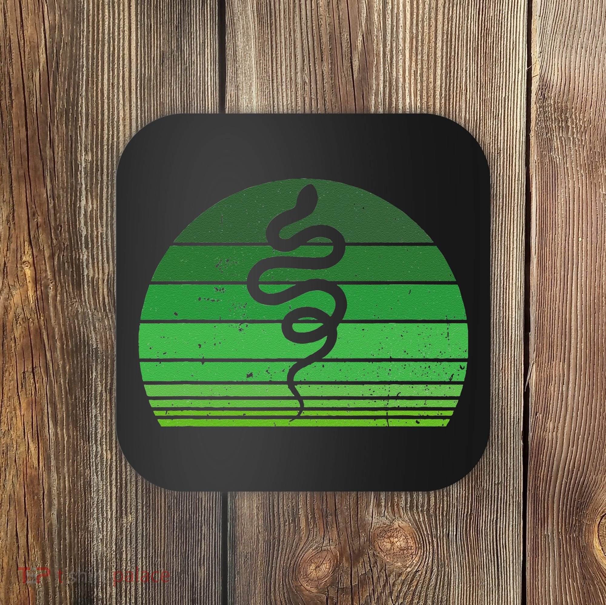 Snake Irish Lucky Green Shamrock Clover St Patricks Day Coaster