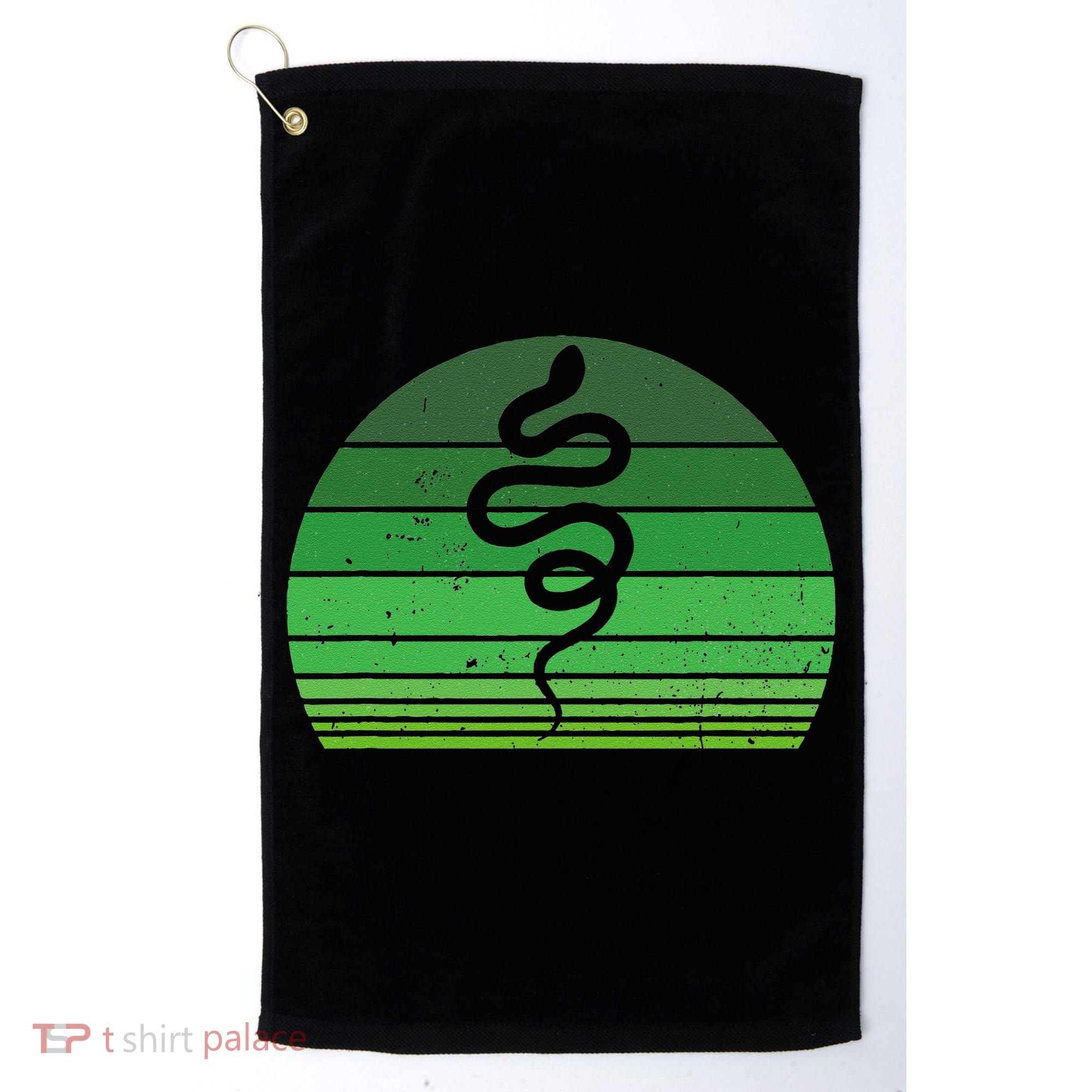 Snake Irish Lucky Green Shamrock Clover St Patricks Day Golf Towel