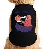 Sorry I'm Late Busy Fishing Doggie Tank thumb 0