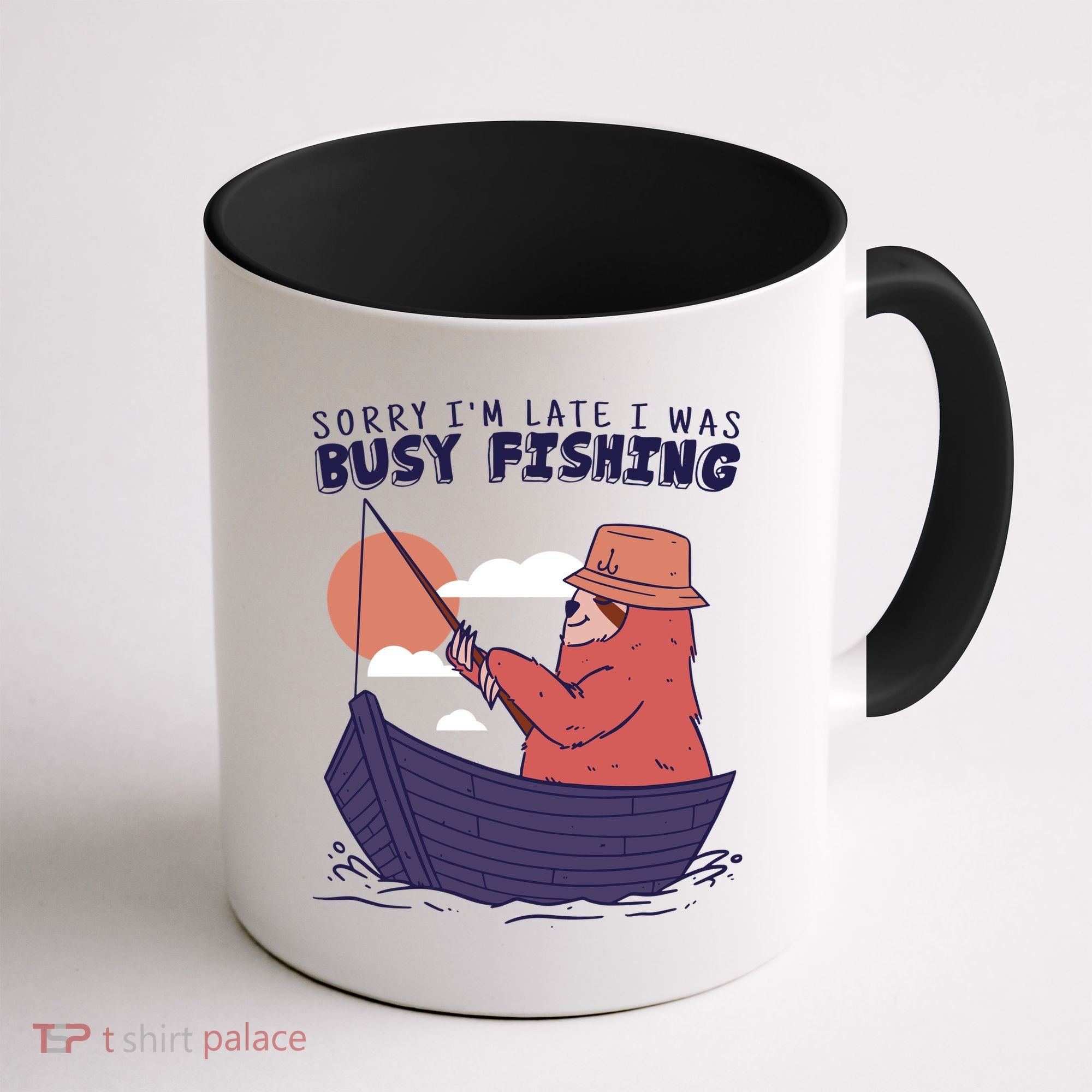 Sorry I'm Late Busy Fishing Coffee Mug