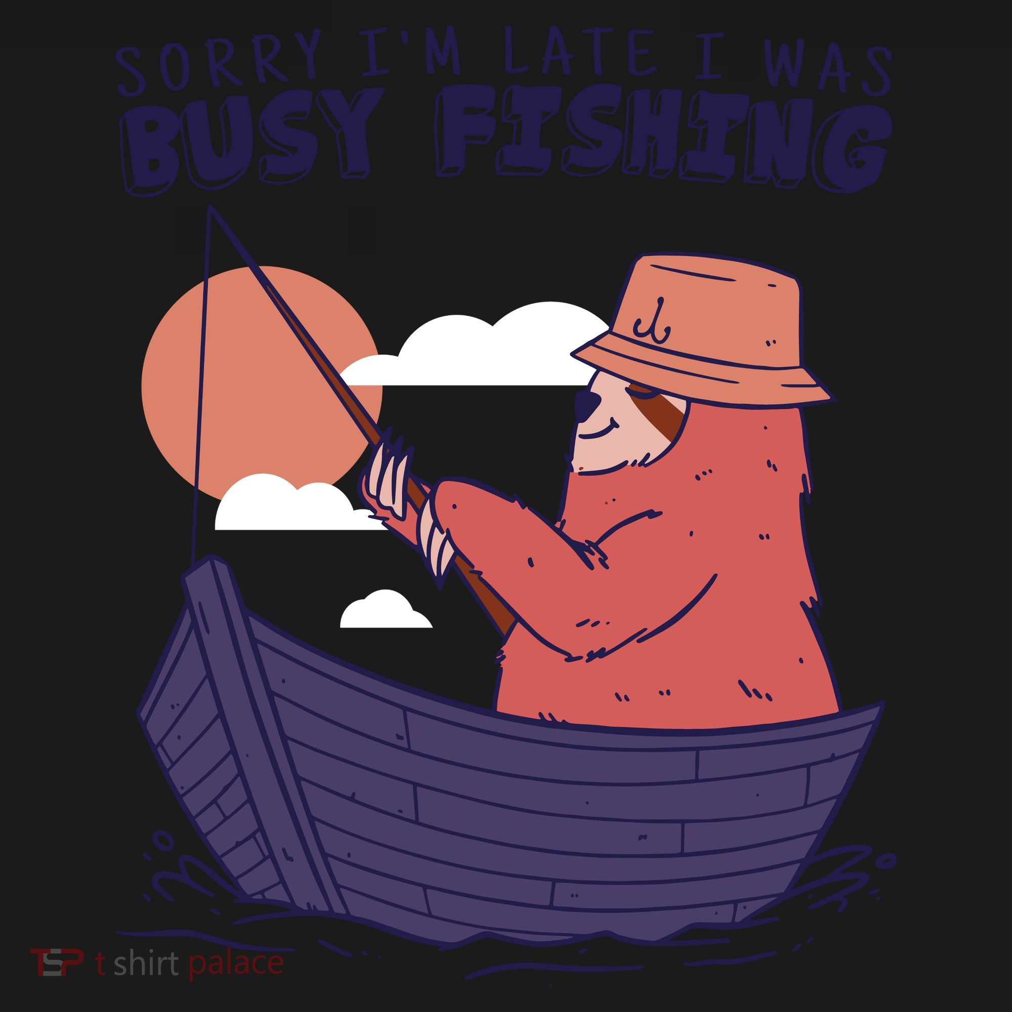 Sorry I'm Late Busy Fishing Women's Hoodie