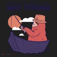 Sorry I'm Late Busy Fishing Golf Towel thumb 3