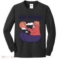 Sorry I'm Late Busy Fishing Kids Long Sleeve Shirt thumb 0