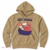 Sorry I'm Late Busy Fishing Hoodie thumb 0