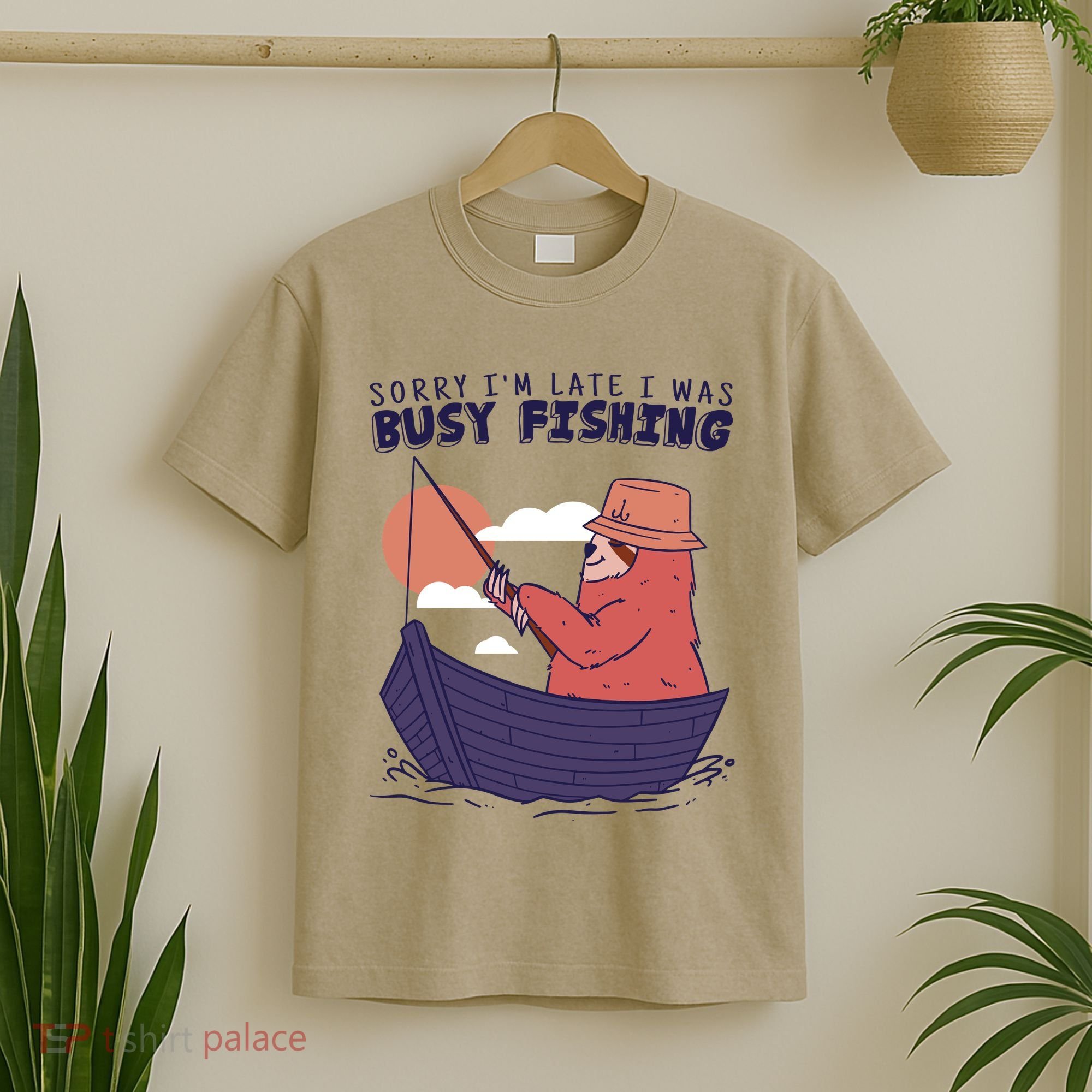 Sorry I'm Late Busy Fishing T-Shirt