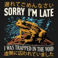 Sorry IM Late I Was Trapped In The Void Frog Japanese Women's Hoodie thumb 2