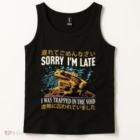 Sorry IM Late I Was Trapped In The Void Frog Japanese Tank Top thumb 2