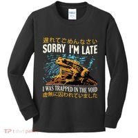 Sorry IM Late I Was Trapped In The Void Frog Japanese Kids Long Sleeve Shirt thumb 0