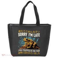 Sorry IM Late I Was Trapped In The Void Frog Japanese Tote Bag thumb 0