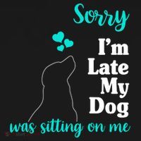 Sorry I'm Late My Dog Was Sitting On Me Ornament thumb 1