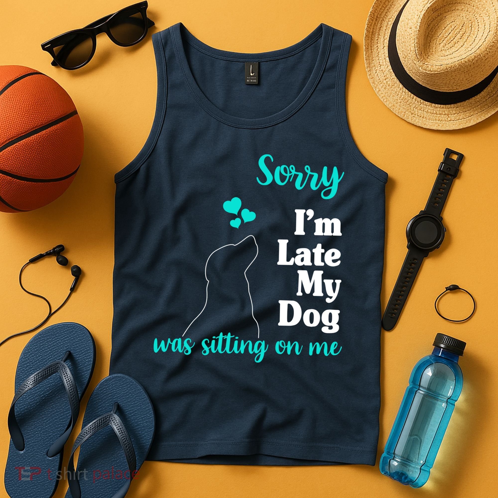 Sorry I'm Late My Dog Was Sitting On Me Tank Top