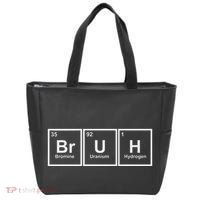Science Is Lit Science Bruh Adult Black Short Sleeve Medium 6 Tote Bag thumb 0