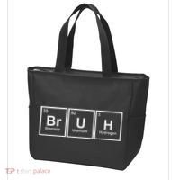 Science Is Lit Science Bruh Adult Black Short Sleeve Medium 6 Tote Bag thumb 3