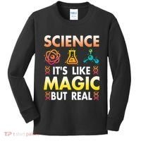 Science Is Like Magic But Real Positive Quote March For Science Kids Long Sleeve Shirt thumb 0