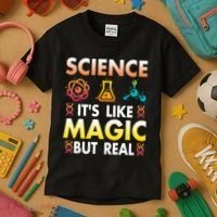 Science Is Like Magic But Real Positive Quote March For Science Kids T-Shirt thumb 3