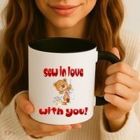Sew In Love With You Teddy Bears Valentine's Day Gift Meaningful Gift Coffee Mug thumb 3