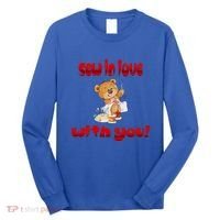 Sew In Love With You Teddy Bears Valentine's Day Gift Meaningful Gift Long Sleeve Shirt thumb 0