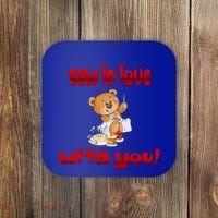 Sew In Love With You Teddy Bears Valentine's Day Gift Meaningful Gift Coaster thumb 0