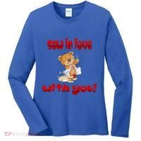 Sew In Love With You Teddy Bears Valentine's Day Gift Meaningful Gift Women's Long Sleeve Shirt thumb 0
