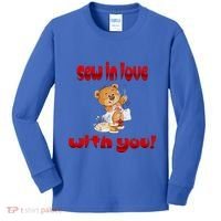 Sew In Love With You Teddy Bears Valentine's Day Gift Meaningful Gift Kids Long Sleeve Shirt thumb 0