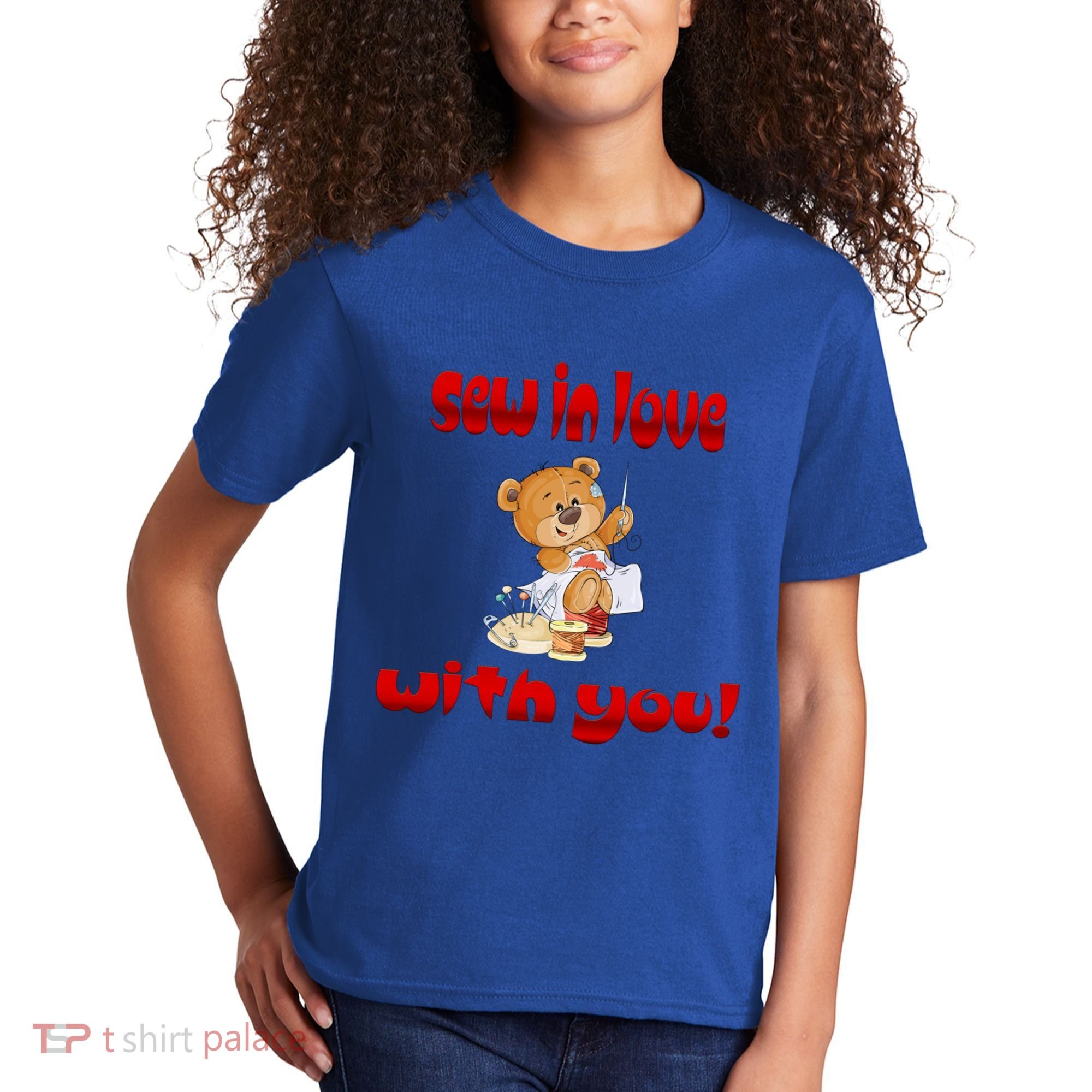 Sew In Love With You Teddy Bears Valentine's Day Gift Meaningful Gift Kids T-Shirt