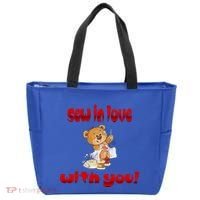 Sew In Love With You Teddy Bears Valentine's Day Gift Meaningful Gift Tote Bag thumb 0