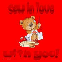 Sew In Love With You Teddy Bears Valentine's Day Gift Meaningful Gift Santa Hat thumb 1