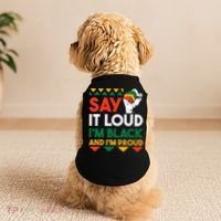 S.ay It L.oud I'm Black & I'm Proud Black History Month Doggie Tank thumb 2
