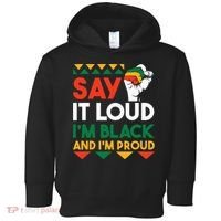 S.ay It L.oud I'm Black & I'm Proud Black History Month Toddler Hoodie thumb 0