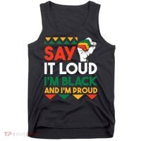 S.ay It L.oud I'm Black & I'm Proud Black History Month Tank Top thumb 0