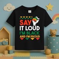S.ay It L.oud I'm Black & I'm Proud Black History Month Toddler T-Shirt thumb 3