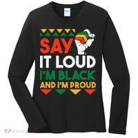 S.ay It L.oud I'm Black & I'm Proud Black History Month Women's Long Sleeve Shirt thumb 0