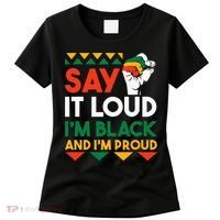 S.ay It L.oud I'm Black & I'm Proud Black History Month Women's T-Shirt thumb 0