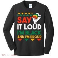 S.ay It L.oud I'm Black & I'm Proud Black History Month Kids Long Sleeve Shirt thumb 0