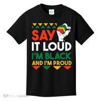 S.ay It L.oud I'm Black & I'm Proud Black History Month Kids T-Shirt thumb 0