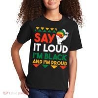 S.ay It L.oud I'm Black & I'm Proud Black History Month Kids T-Shirt thumb 2