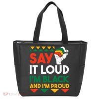 S.ay It L.oud I'm Black & I'm Proud Black History Month Tote Bag thumb 0