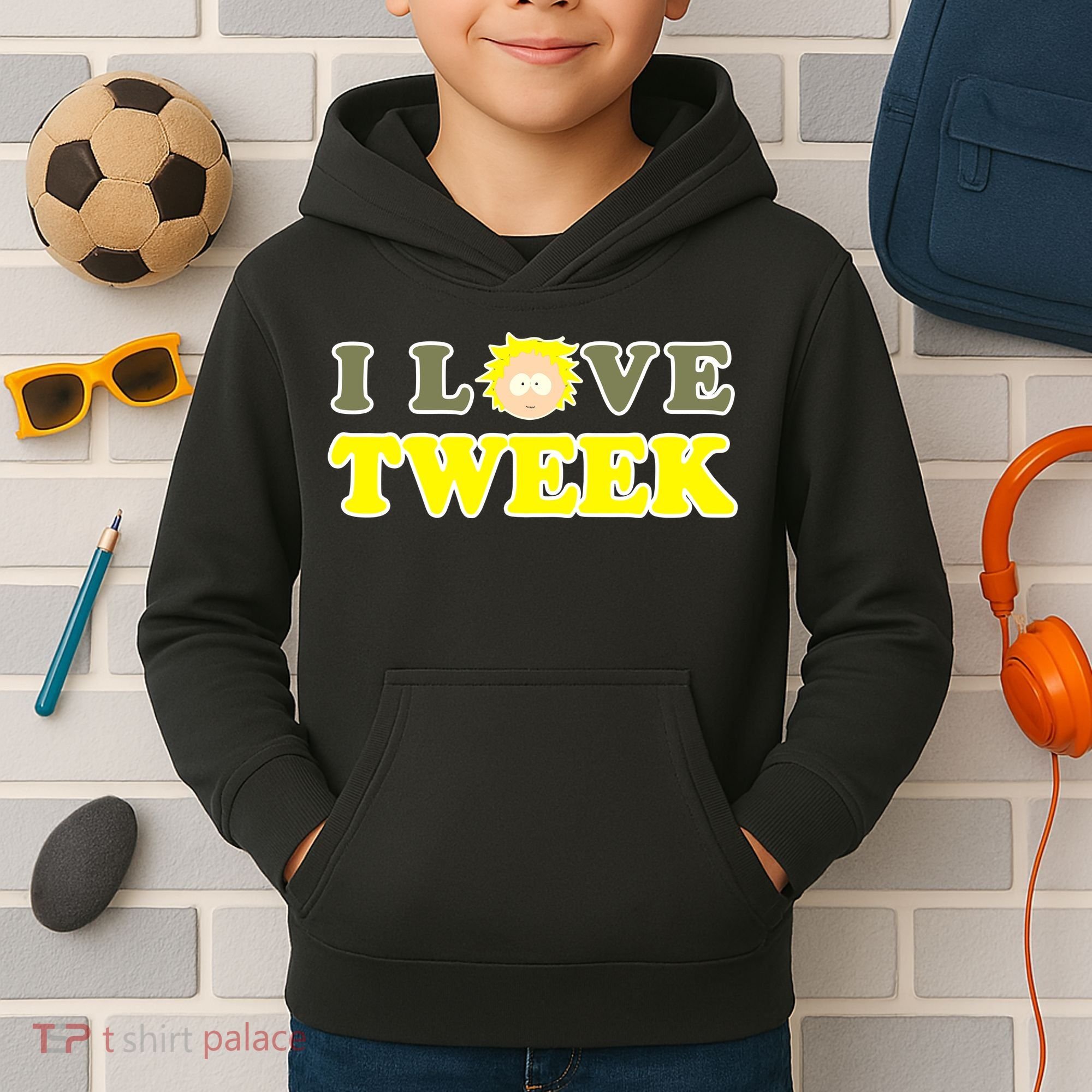 S.O.U..T.H.P.A.R.K. I Love Tweek Kids Hoodie