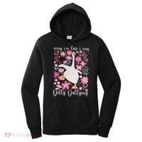 Sorry I'm Late I Was Dilly Dallying Boho Floral Goose  Women's Hoodie thumb 0