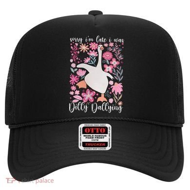 Sorry I'm Late I Was Dilly Dallying Boho Floral Goose  Hat