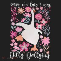 Sorry I'm Late I Was Dilly Dallying Boho Floral Goose  Hat thumb 2