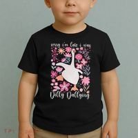 Sorry I'm Late I Was Dilly Dallying Boho Floral Goose  Toddler T-Shirt thumb 2